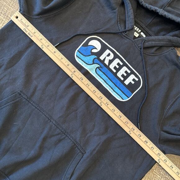 REEF Unisex Pipeline Pullover Black Hoodie Size L - Picture 4 of 8